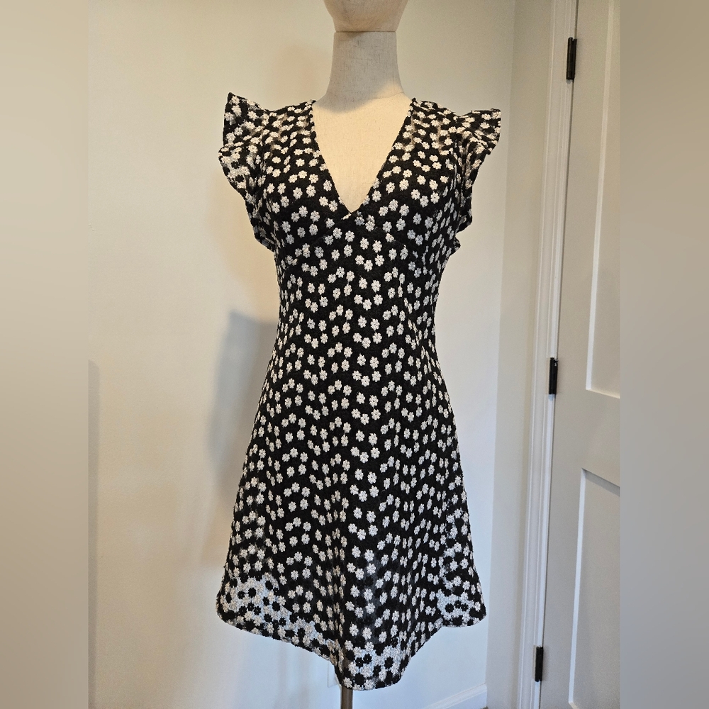 Michael Kors floral embroidered mesh dress